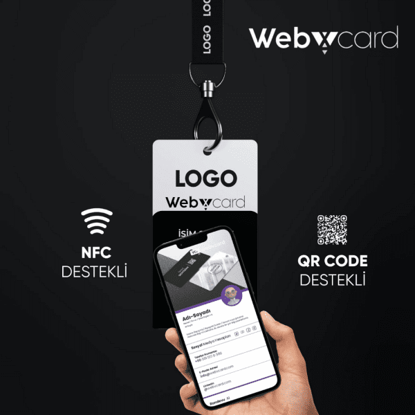 Temassız Webvcard Askılı Yaka Kartı